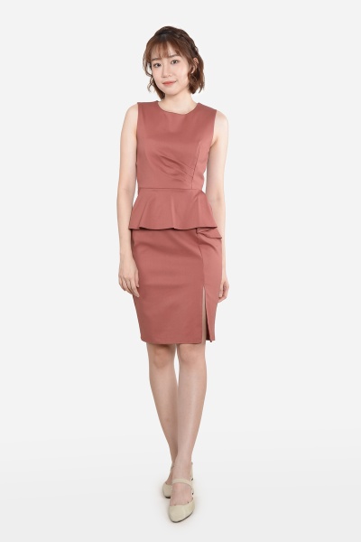 Yulanda Work Dress - Coral