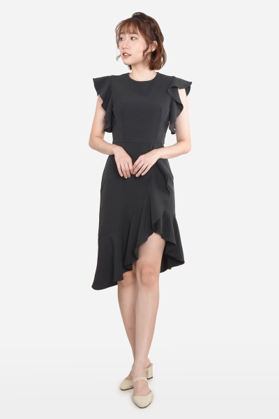 Pamelia Ruffle Midi Dress