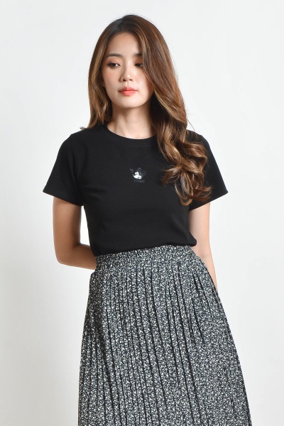 Christy Mickey Tee - Black