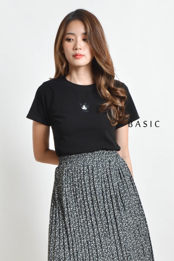 Christy Mickey Tee - Black