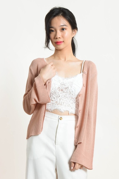 Kimberli Thin Cardigan - Pink