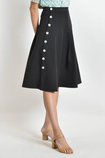 Onie Midi Skirt - Black