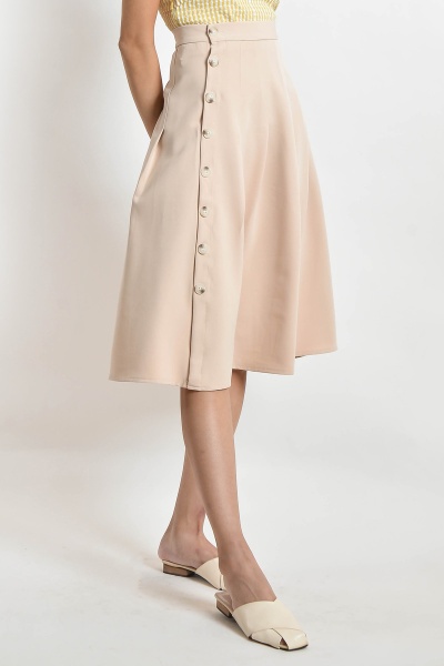 Onie Midi Skirt - Beige