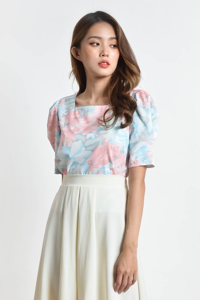 Angila Floral Top - Red