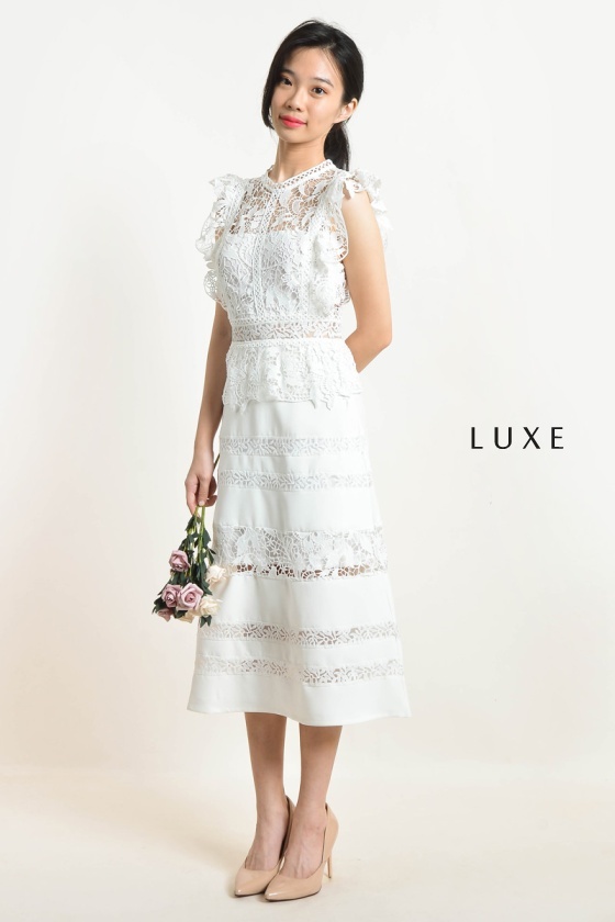 Zelda Crochet Midi Dress