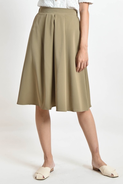 Maryam Midi Skirt - Brown