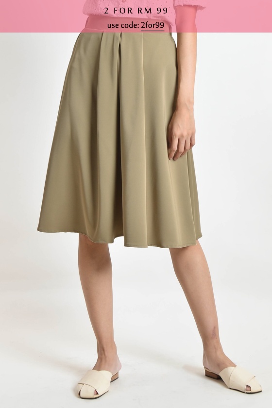 Maryam Midi Skirt - Brown