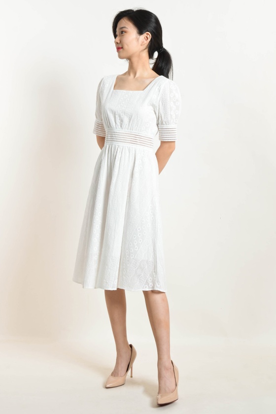 Jaquelyn Midi Eyelet Dress