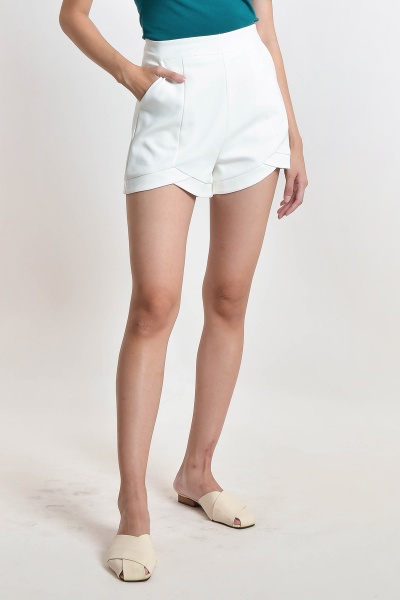 Zulema V Cut Pants - White