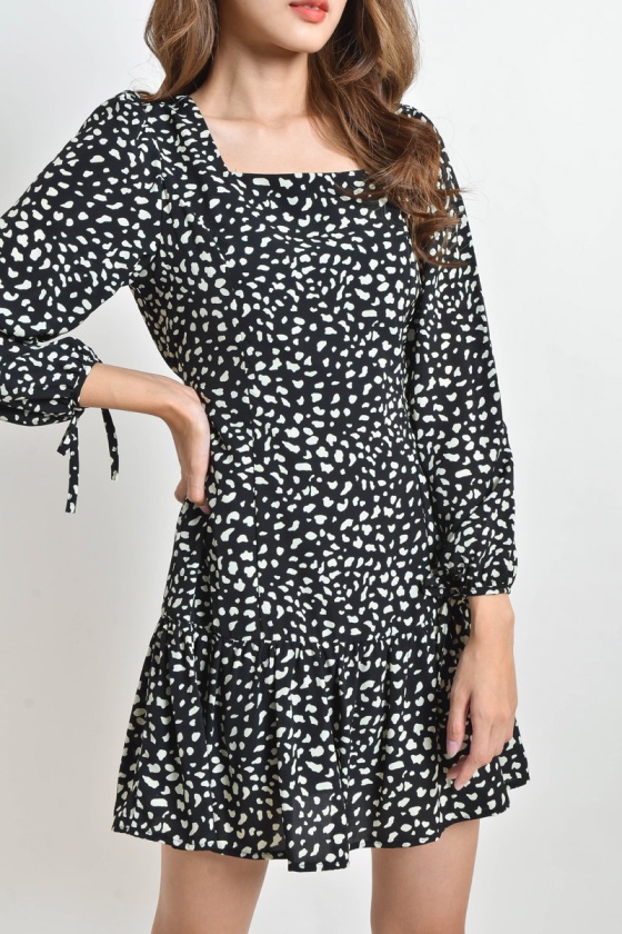 Sharika Printed Long Sleeve Dress