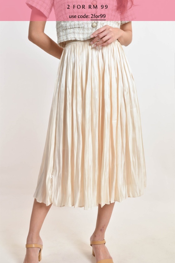 Delisa Glitter Skirt - Beige