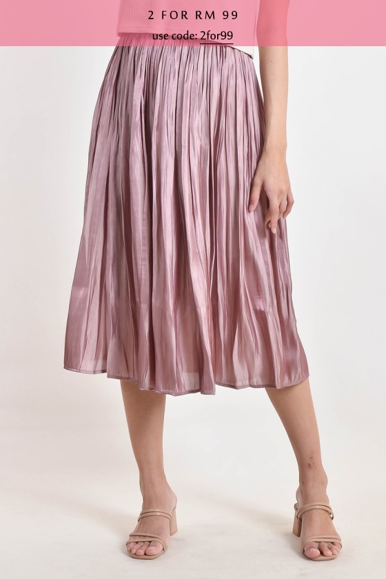 Delisa Glitter Skirt - Dusty Pink