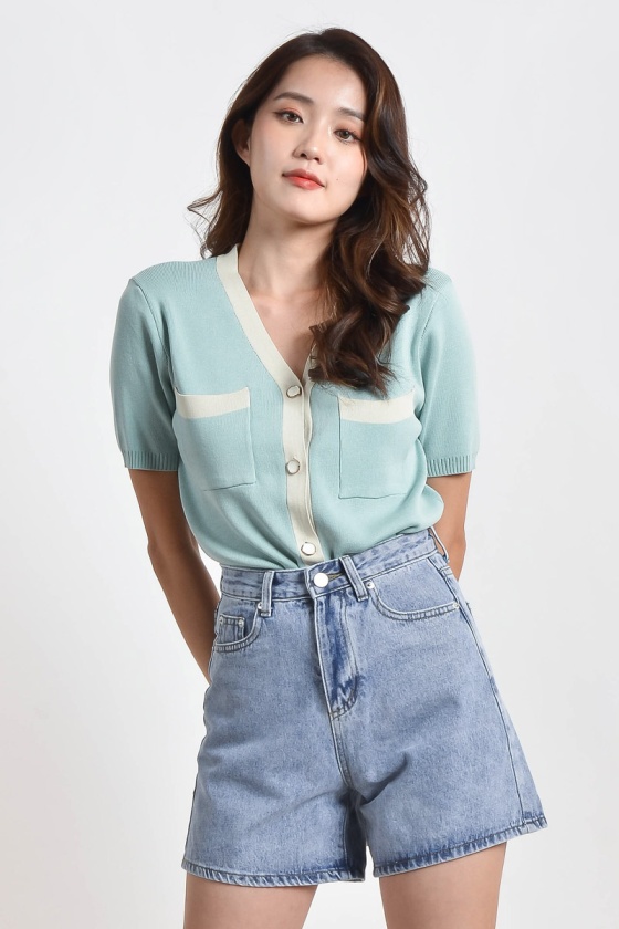 Conchita Knitted Top - Mint