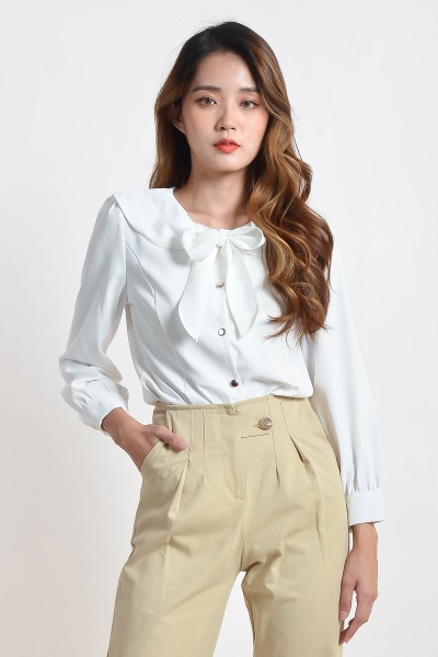 Lisha Knot Shirt - White