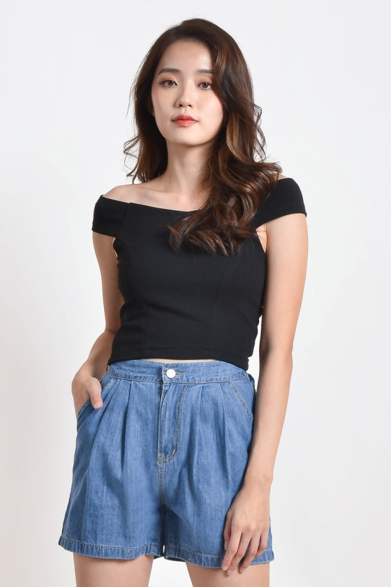 Annabel Off Shoulder Top - Black