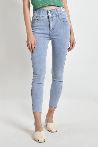 Cecila Button High Waist Jeans