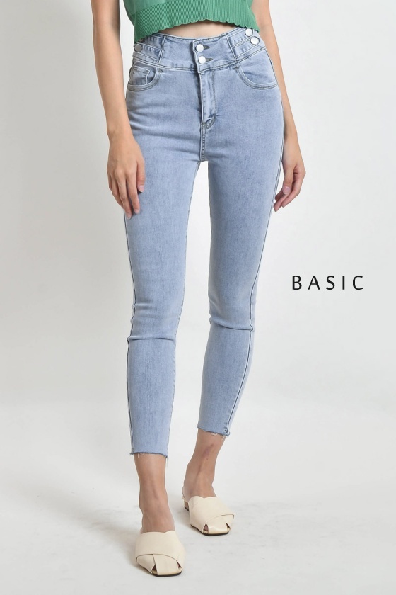 Cecila Button High Waist Jeans