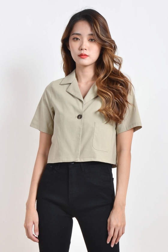 Bernita Short Outerwear - Khaki