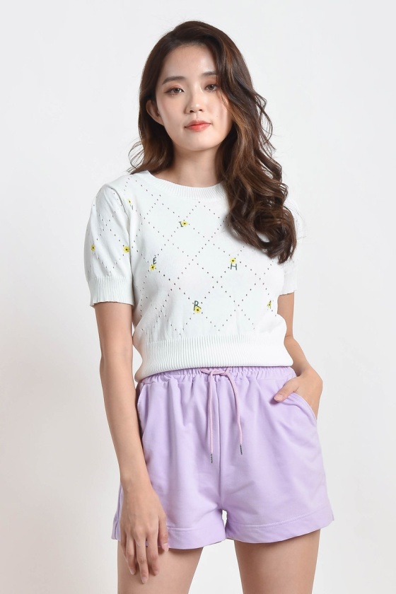 Ernestine Alphabet Knitted Top